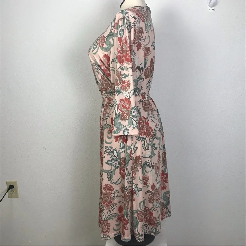 Serengeti Set Of 2 Skirt / Top Women’s Size L Multicolor Pullover 3/4 Sleeve - Picture 4 of 16